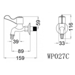 Vòi Lạnh Gắn Tường Caesar WP027C