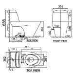Bồn Cầu American Standard 1 Khối VF-2011