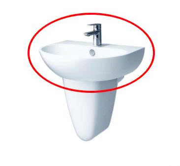 Thiết bị vệ sinh cao cấp chính hãng giá rẻ 2022 LAVABO TREO TƯỜNG CAESAR L2150 (KHÔNG BAO GỒM CHÂN)