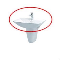 LAVABO TREO TƯỜNG CAESAR L2365 (KHÔNG BAO GỒM CHÂN)