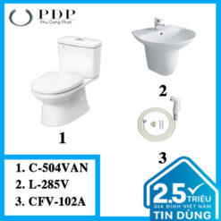 ComBo 20 - Bồn Cầu Inax 2 Khối C-504VAN+ L-285V+ CFV-102A
