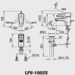 Vòi Chậu Nóng Lạnh Inax LFV-1002S