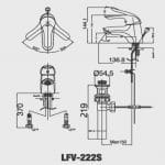 Vòi Chậu Nóng Lạnh Inax LFV-222S