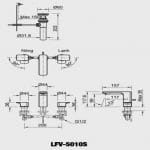 Vòi Chậu Nóng Lạnh Inax LFV-5010S 3 Lỗ