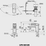 Vòi Chậu Nóng Lạnh Inax LFV-5012S