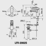 Vòi Chậu Nóng Lạnh Inax LFV-2002S