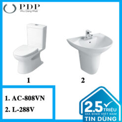 Combo 33 - Bồn Cầu Inax 2 Khối AC-808VN + L-288V