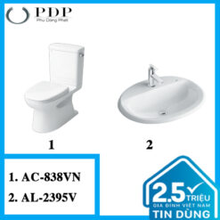 Combo 30 - Bồn Cầu Inax 2 Khối AC-838VN + AL-2395V