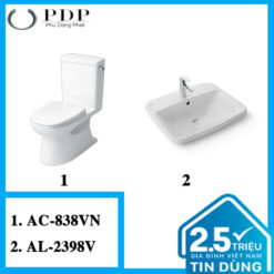 Combo 32 - Bồn Cầu Inax 2 khối AC-838VN + AL-2398V