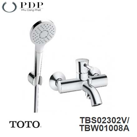 Vòi Sen Tắm Nóng Lạnh Toto TBS02302V/TBW01008A