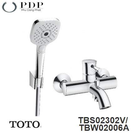 Vòi Sen Tắm Nóng Lạnh Toto TBS02302V/TBW02006A