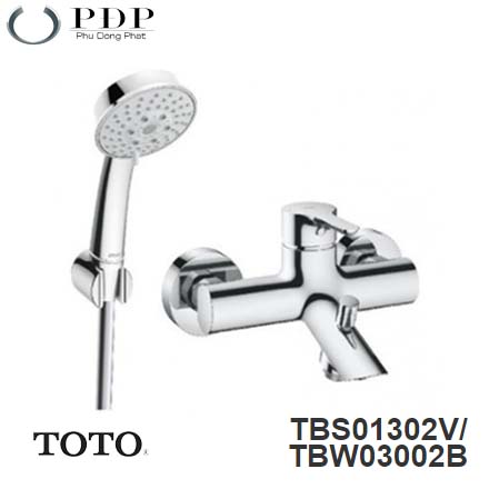 Vòi Sen Tắm Nóng Lạnh Toto TBS01302V/TBW03002B
