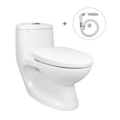Bồn Cầu Viglacera 1 Khối C0504 Kèm Vòi Xịt VG826