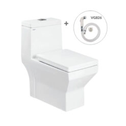 Bồn Cầu Viglacera 1 Khối V42 Kèm Vòi Xịt VG826