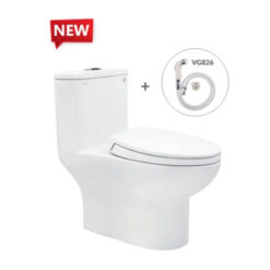 Bồn Cầu Viglacera 1 Khối V64 Kèm Vòi Xịt VG826