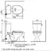 Thiết bị vệ sinh cao cấp chính hãng giá rẻ 2022 Hình ảnh bản vẽ kỹ thuật bồn cầu 2 khối Inax C-117VA đến từ Nhật Bản