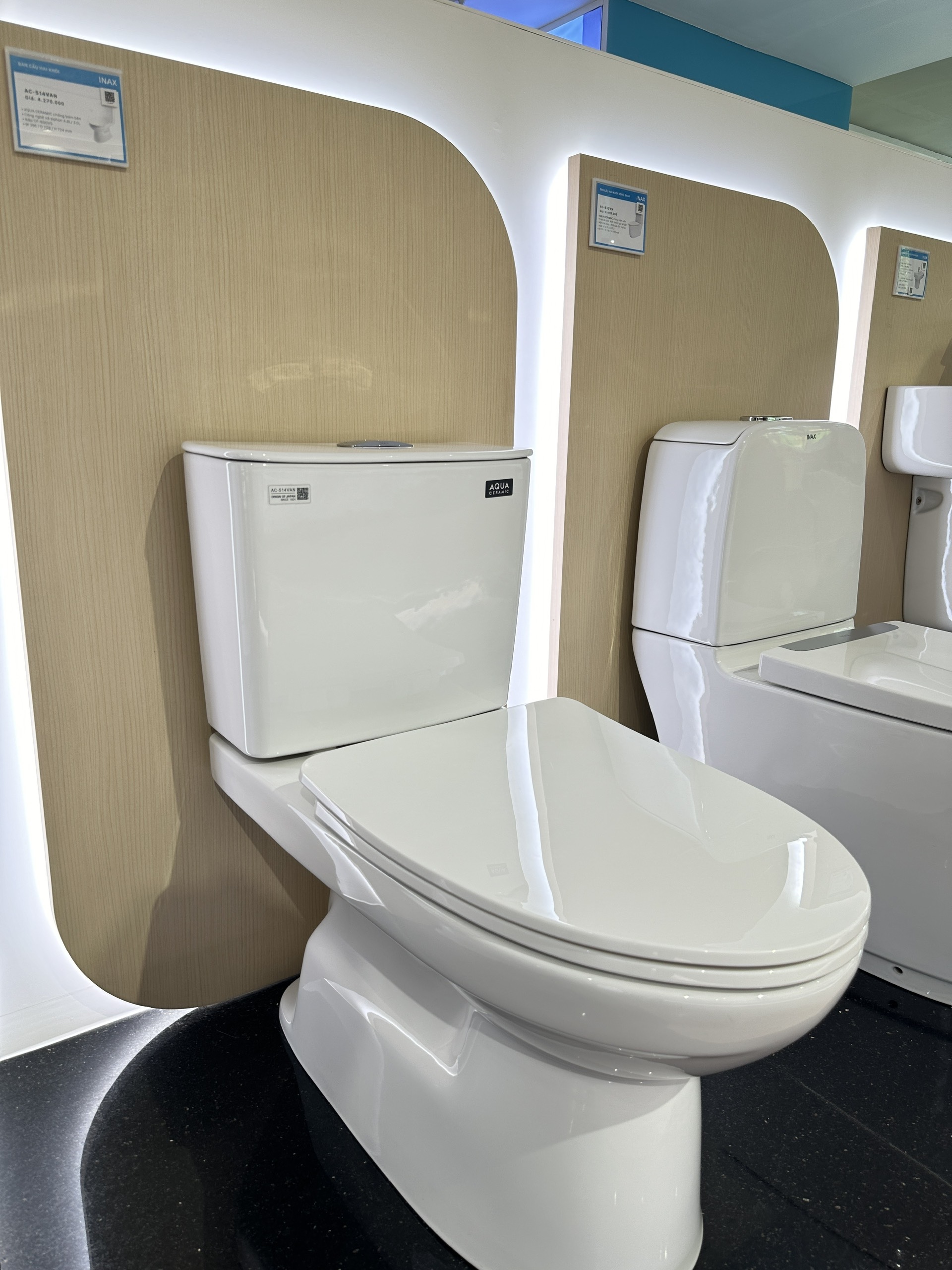 Thiết bị vệ sinh cao cấp chính hãng giá rẻ 2022 Bồn Cầu INAX AC-514VAN (AC514VAN) 2 Khối Aqua Ceramic - Ảnh 5