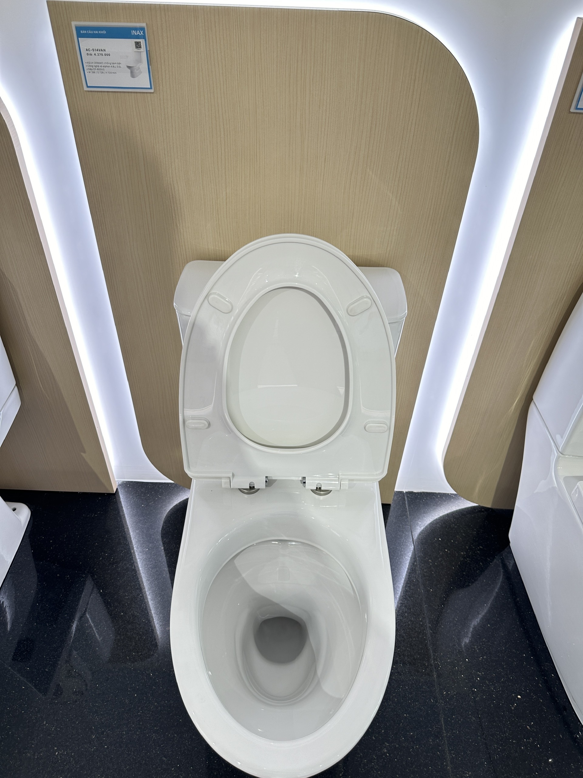 Thiết bị vệ sinh cao cấp chính hãng giá rẻ 2022 Bồn Cầu INAX AC-514VAN (AC514VAN) 2 Khối Aqua Ceramic - Ảnh 7