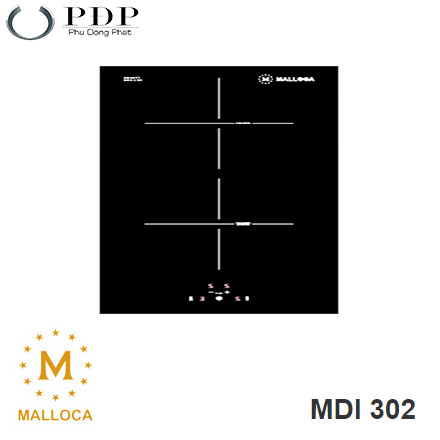 Bếp Từ 2 Vùng Nấu Malloca MDI 302