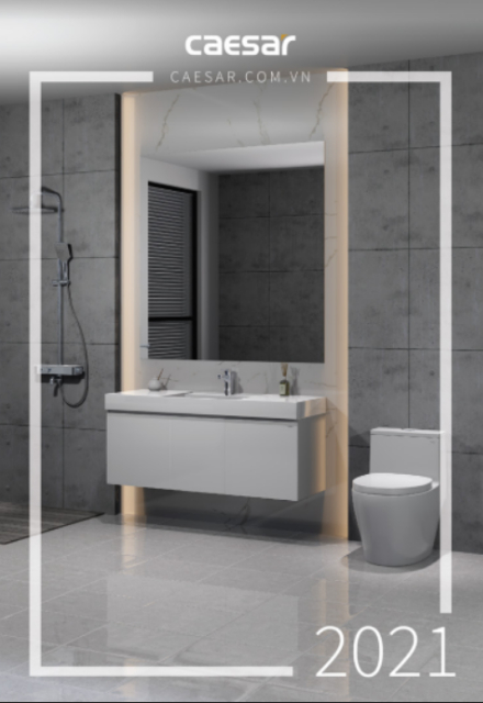 Catalogue Caesar năm 2021 giúp khách hàng dễ dàng xem mẫu thiết bị vệ sinh, thiết bị nhà tắm