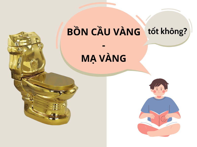 Thiết bị vệ sinh cao cấp chính hãng giá rẻ 2022 Bồn cầu màu bàng - mạ vàng có tốt không?