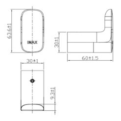 Bản vẽ móc quần áo INAX KFS-941V