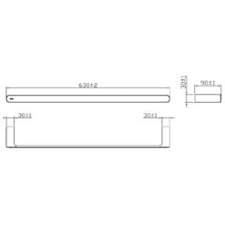 Bản vẽ thanh treo khăn INAX KFS-945V