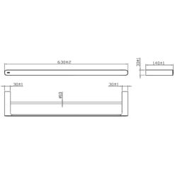 Bản vẽ thanh treo khăn INAX KFS-945VW