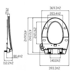 Bản vẽ nắp rửa cơ American Standard M4A839