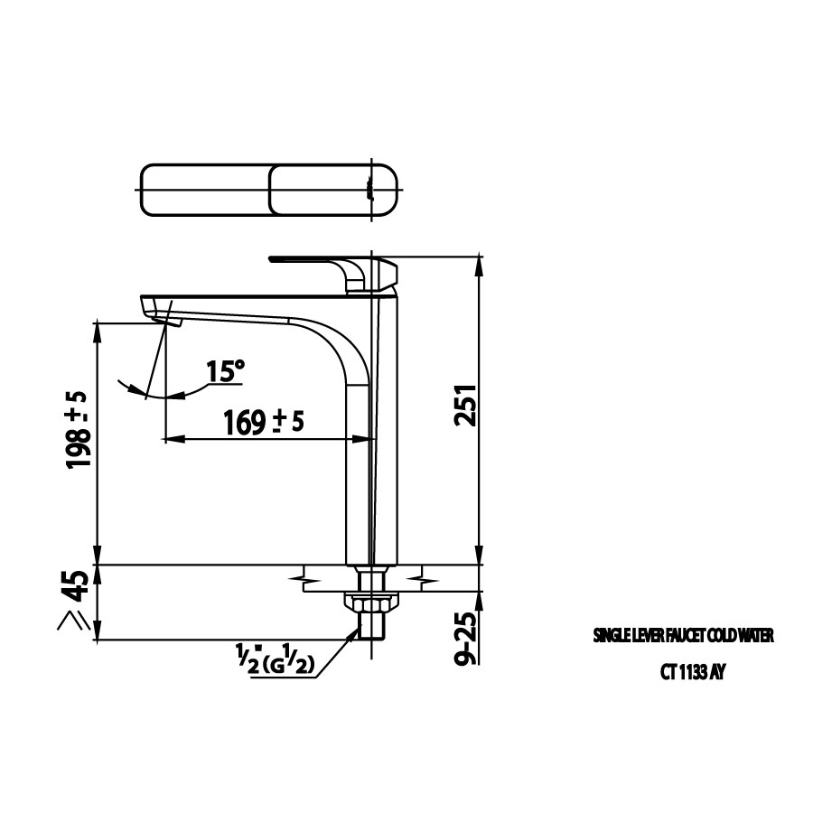 Thiết bị vệ sinh cao cấp chính hãng giá rẻ 2022 VÒI CHẬU NƯỚC LẠNH COTTO CT1133AY - Ảnh 2