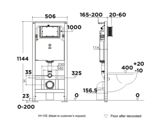 Thiết bị vệ sinh cao cấp chính hãng giá rẻ 2022 KÉT NƯỚC ÂM TƯỜNG AMERICAN STANDARD G3004A - Ảnh 2