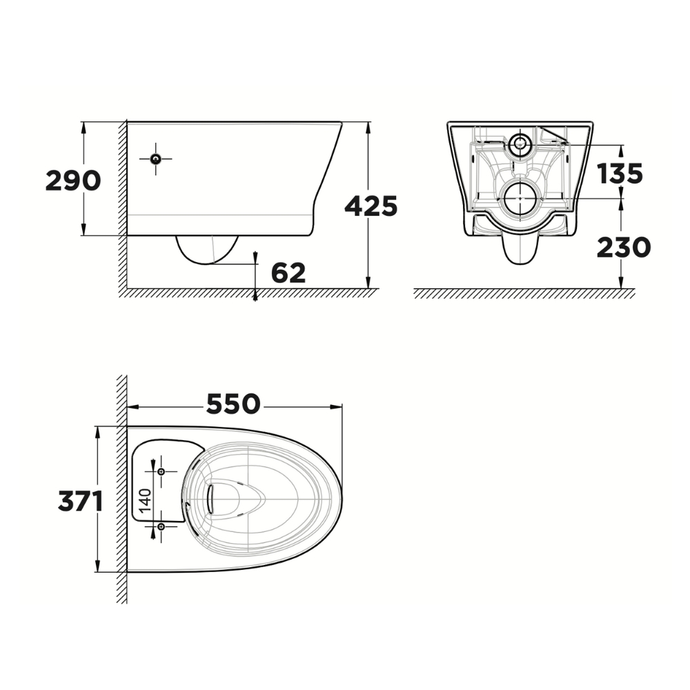 Thiết bị vệ sinh cao cấp chính hãng giá rẻ 2022 BỒN CẦU TREO TƯỜNG AMERICAN STANDARD WP-2265 - Ảnh 2