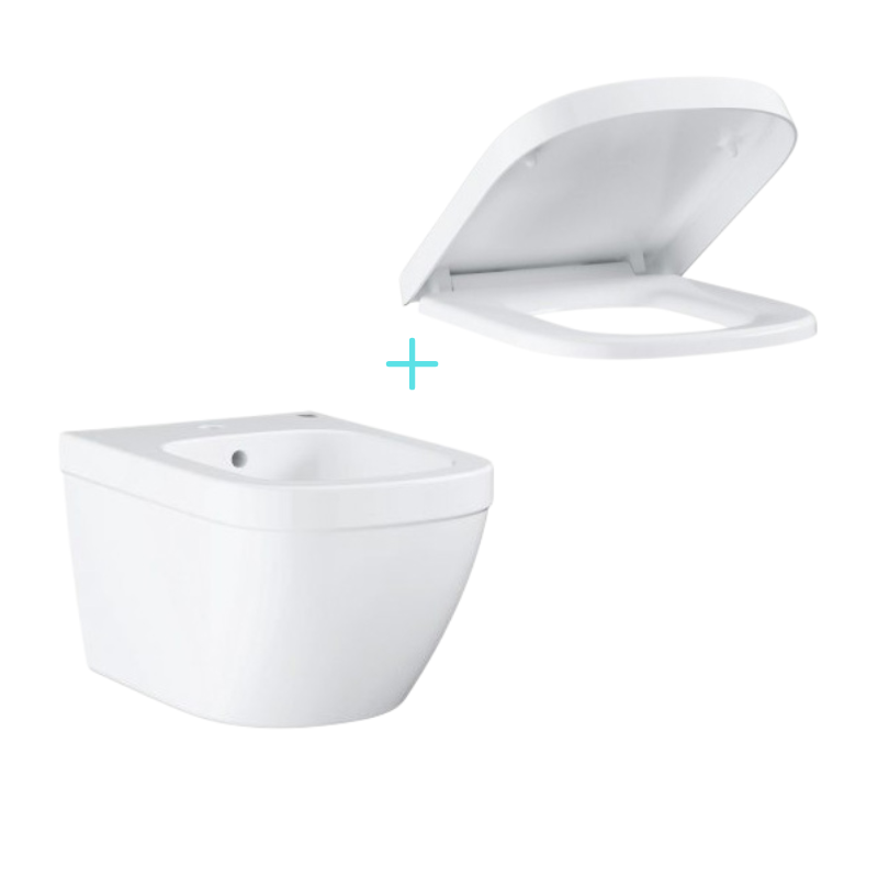 Thiết bị vệ sinh cao cấp chính hãng giá rẻ 2022 THÂN BỒN CẦU TREO TƯỜNG GROHE 3920600H/39458000