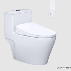 Bồn Cầu 1 khối CAESAR C1356F/TAF710H Nắp Điện Tử