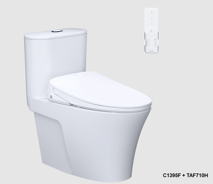 Thiết bị vệ sinh cao cấp chính hãng giá rẻ 2022 Bồn Cầu 1 Khối CAESAR C1395F/TAF710H Nắp Điện Tử