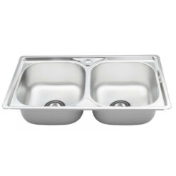 CHẬU RỬA CHÉN 2 HỘC SƠN HÀ S76S