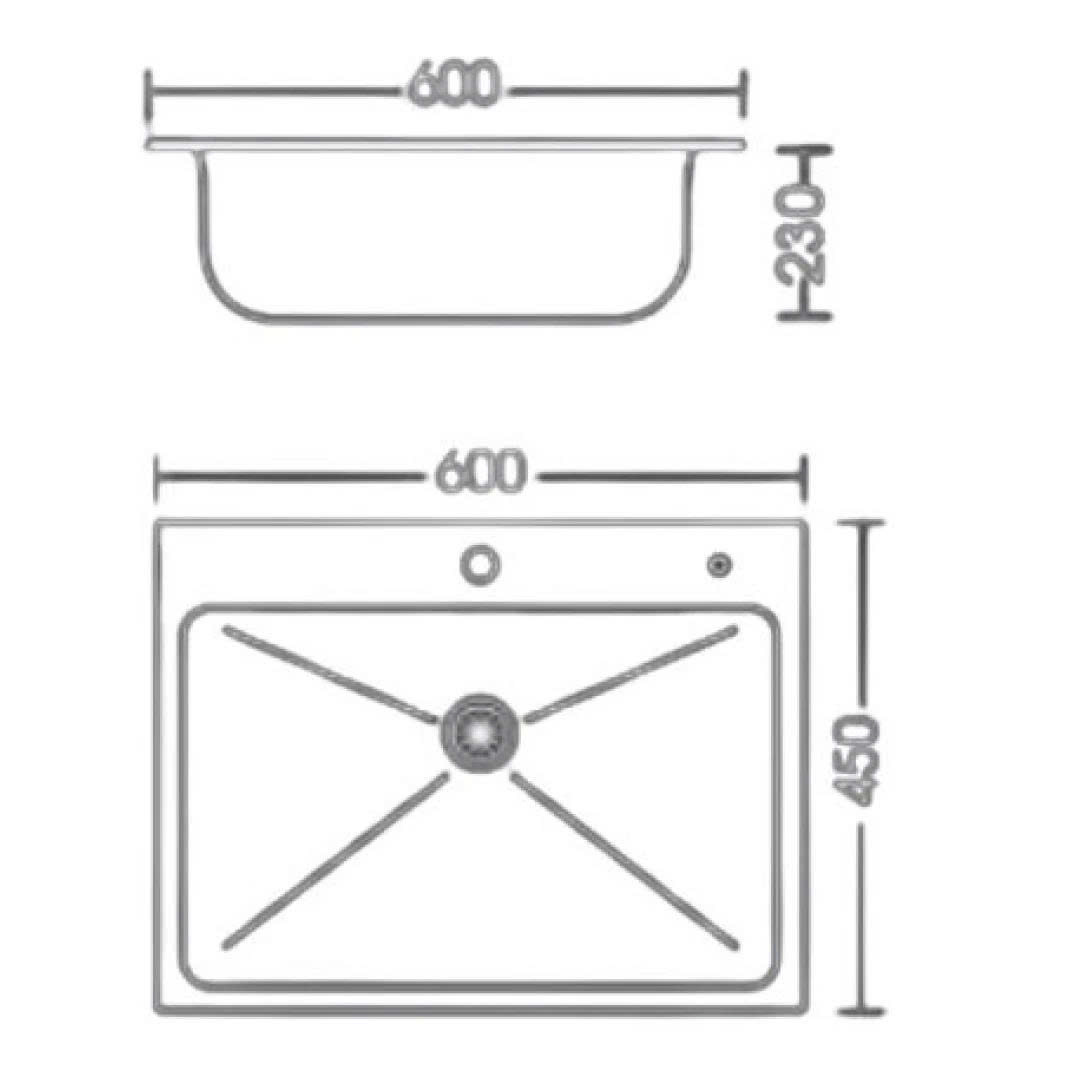 Thiết bị vệ sinh cao cấp chính hãng giá rẻ 2022 CHẬU RỬA CHÉN 1 HỘC SƠN HÀ HM.X.1C.60.2.3 - Ảnh 2