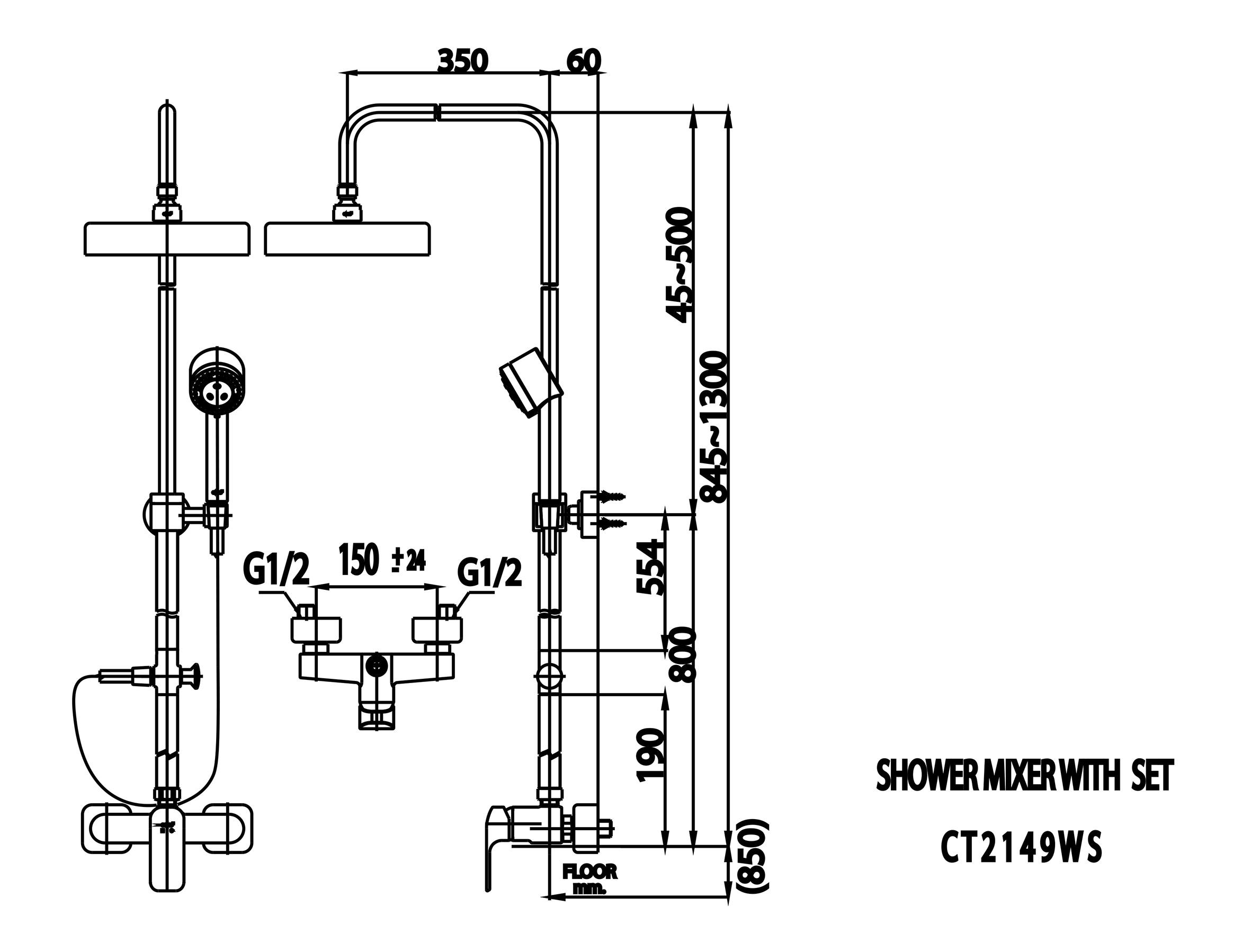 Thiết bị vệ sinh cao cấp chính hãng giá rẻ 2022 SEN CÂY NÓNG LẠNH COTTO CT2149WS - Ảnh 2