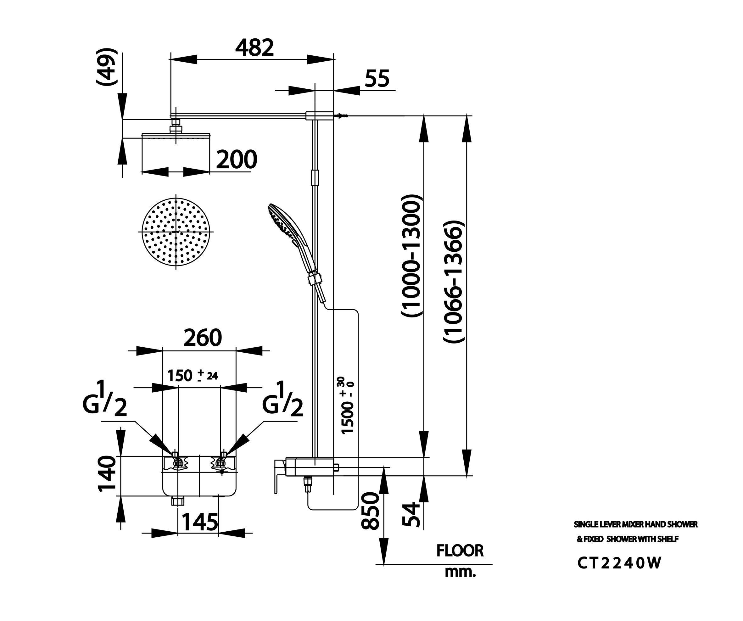 Thiết bị vệ sinh cao cấp chính hãng giá rẻ 2022 SEN CÂY NÓNG LẠNH COTTO CT2240W - Ảnh 2
