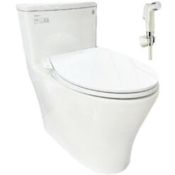 BỒN CẦU 1 KHỐI KÈM VÒI XỊT VIGLACERA V36SW (NẮP RỬA CƠ)