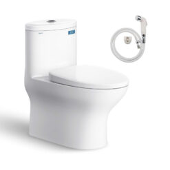 BỒN CẦU 1 KHỐI KÈM VÒI XỊT VIGLACERA V37M (NẮP ÊM)