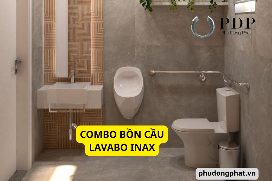 Combo bồn cầu lavabo Inax