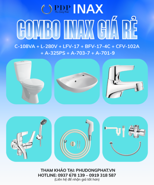 COMBO PHÒNG TẮM INAX GIÁ RẺ