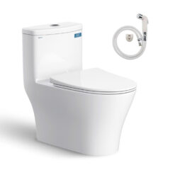 BỒN CẦU 1 KHỐI KÈM VÒI XỊT VIGLACERA V36 (NẮP ÊM)