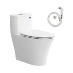 BỒN CẦU 1 KHỐI KÈM VÒI XỊT VIGLACERA V829 (NẮP ÊM)