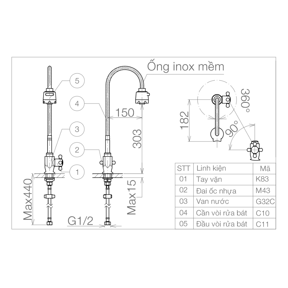 Thiết bị vệ sinh cao cấp chính hãng giá rẻ 2022 VÒI CHẬU VIGLACERA VG705 (LẠNH) - Ảnh 2