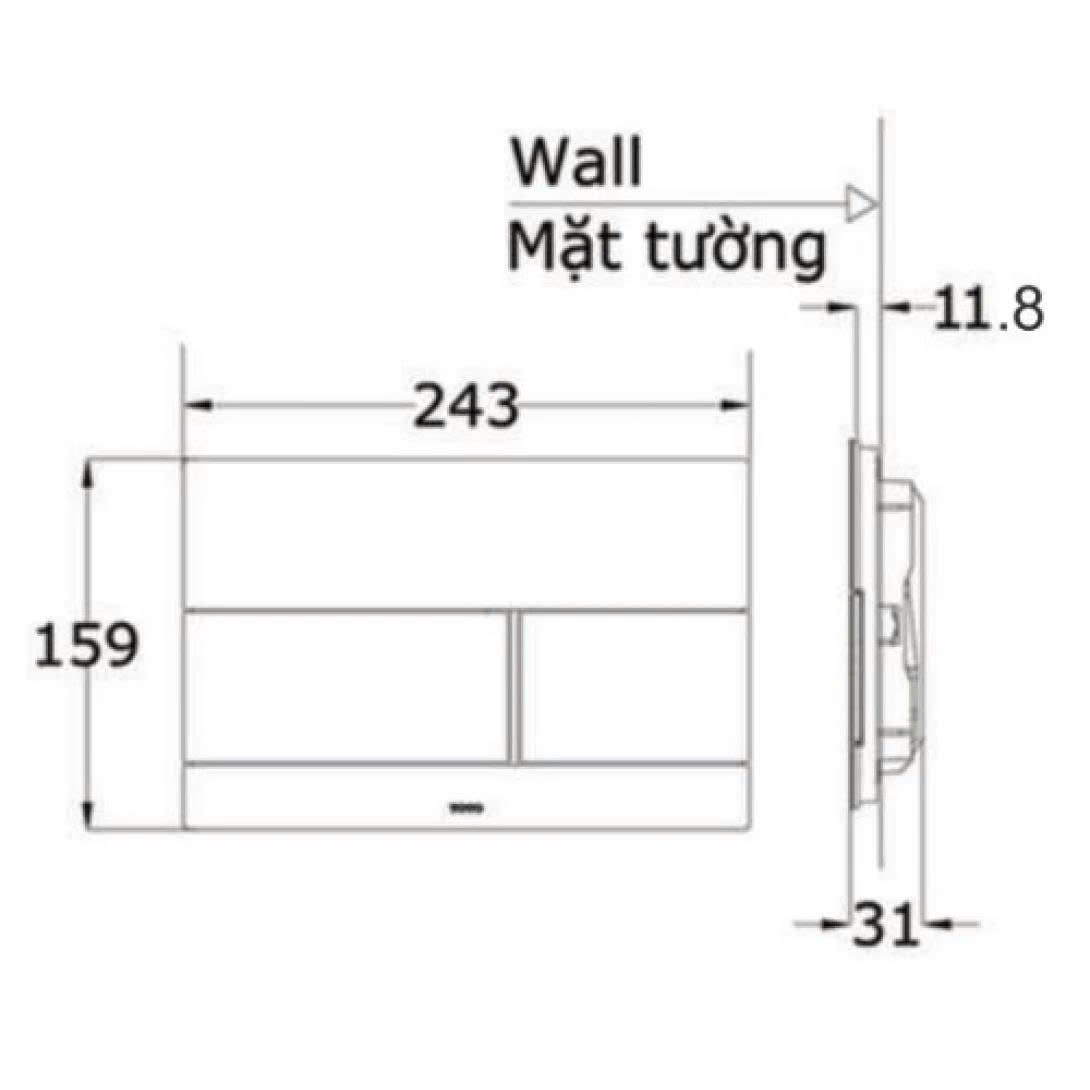 Thiết bị vệ sinh cao cấp chính hãng giá rẻ 2022 Nút Nhấn Xả TOTO MB171M-SS - Ảnh 2