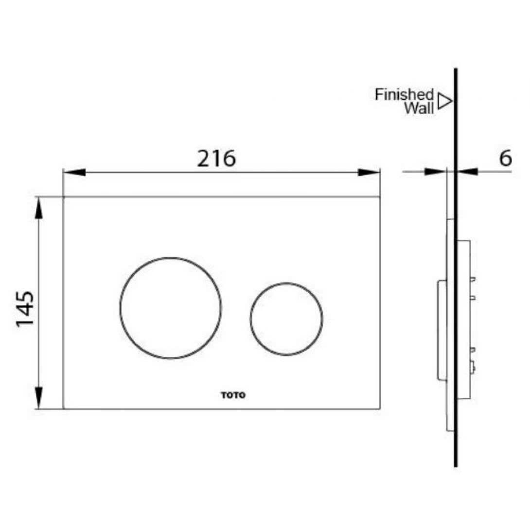 Thiết bị vệ sinh cao cấp chính hãng giá rẻ 2022 Nút Nhấn Xả TOTO MB005DCP - Ảnh 2