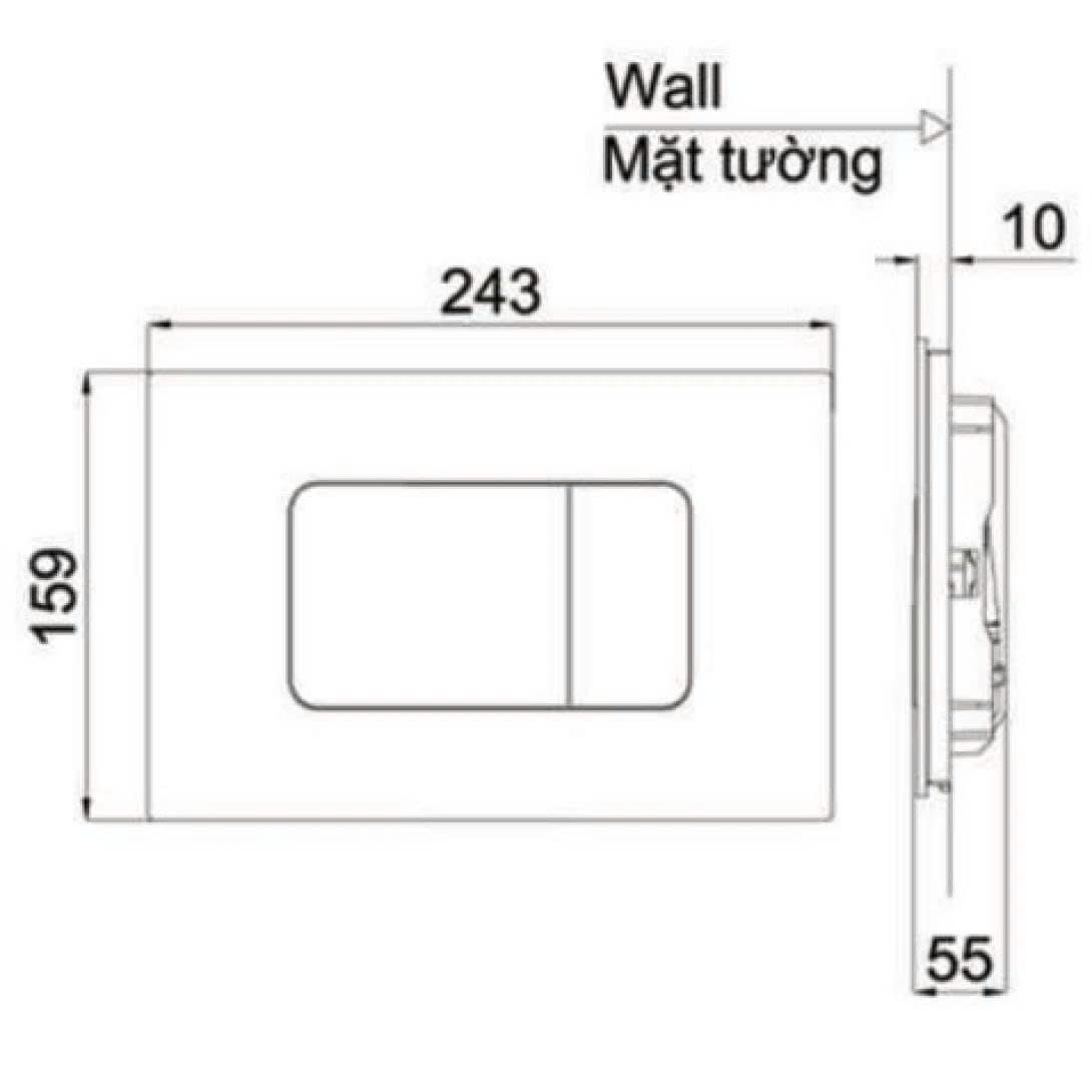 Thiết bị vệ sinh cao cấp chính hãng giá rẻ 2022 Nút Nhấn Xả TOTO MB170P-SS - Ảnh 2