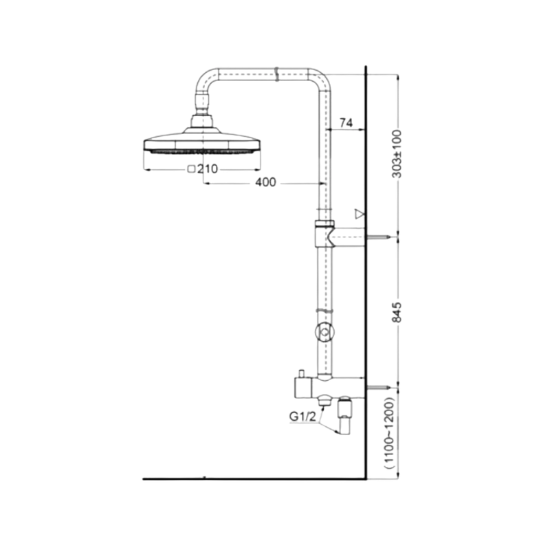 Thiết bị vệ sinh cao cấp chính hãng giá rẻ 2022 Sen Cây Tắm Đứng TOTO TBW02001B1 - Ảnh 2